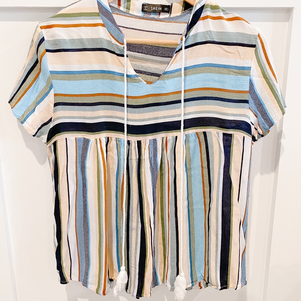 Shein Blouse (Multi-Colored)